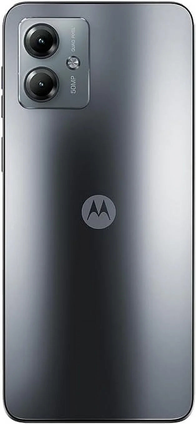 Motorola Moto G14 Dual SIM (2023) 4G LTE (4/128GB) 6.5" IPS LDC Display | Android 13 | 50MP Rear Camera | 5000mAh Battery | International Model - (Metal Gray)