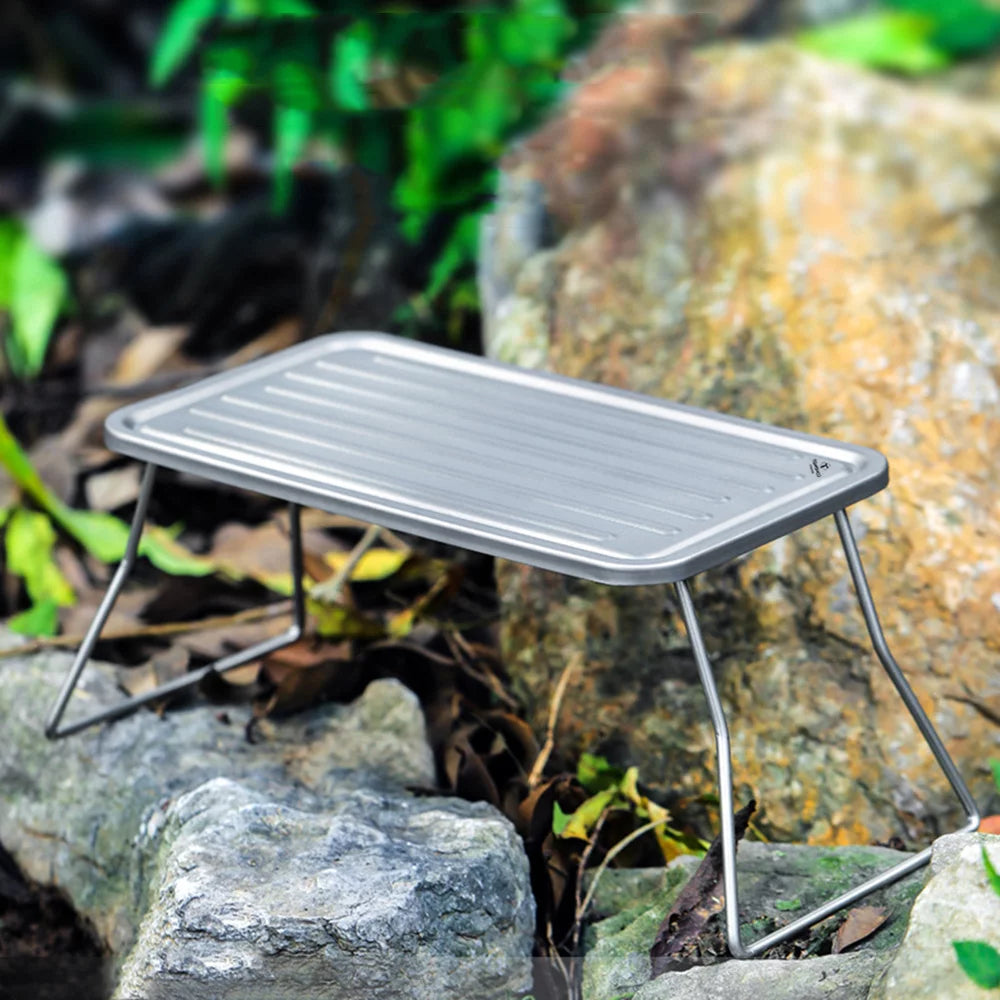 TOMSHOO Ultralight Camping Grill,  BBQ Grate and Table for Picnic & Barbecue