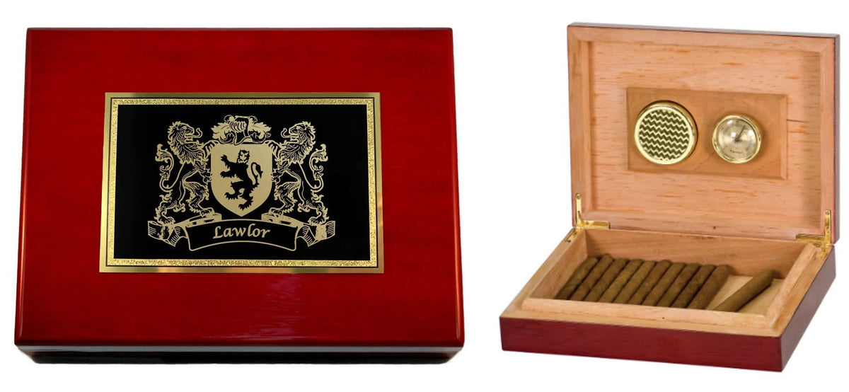 Lawlor Irish Coat of Arms Humidor