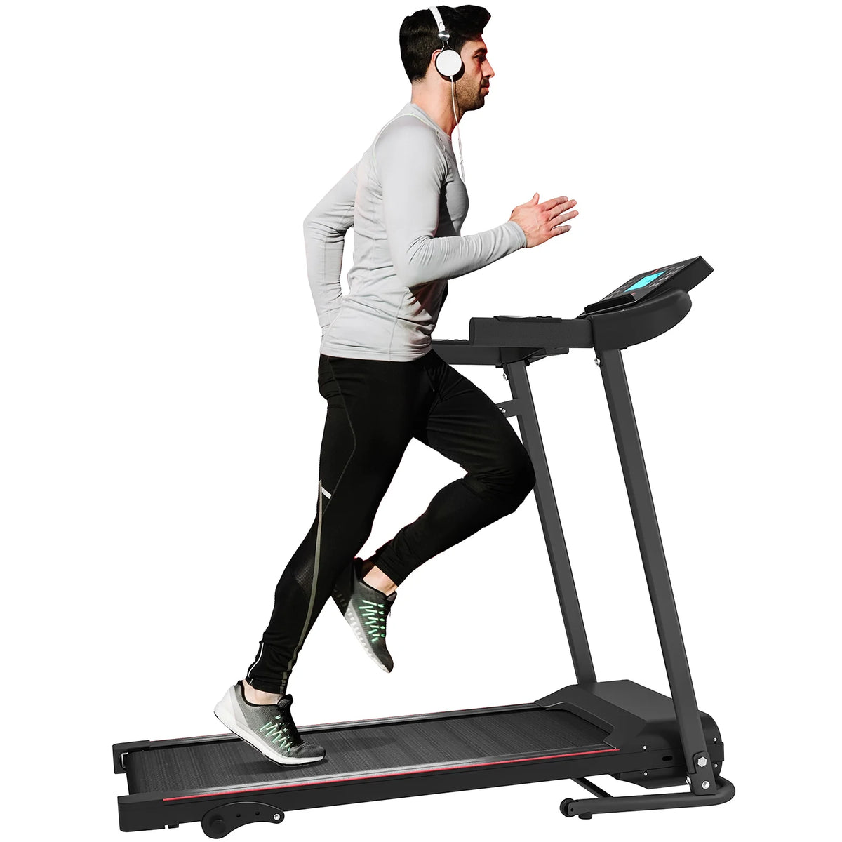 Relife Sports Foldable Treadmill with Incline 220lbs Walking Pad, 0.5-7.5mph, Black