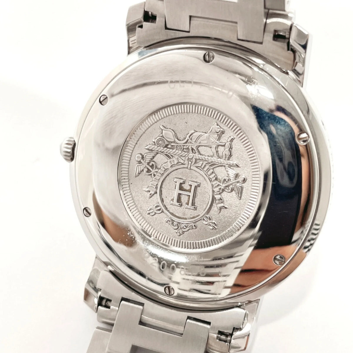 Secondhand Hermes Clipper Watch Rust-resistant Alloy HERMES CL1.810 Men's Silver (Good)