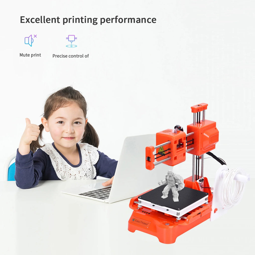 Tomshoo 3D Printer,Print Size Heated Bed One-key Printer 100x100x100mm Print Printer Kids 3d Pla Sample One-key With Tf And Education No Heated Bed With Tf Pla One-key Kids And Nebublu K7