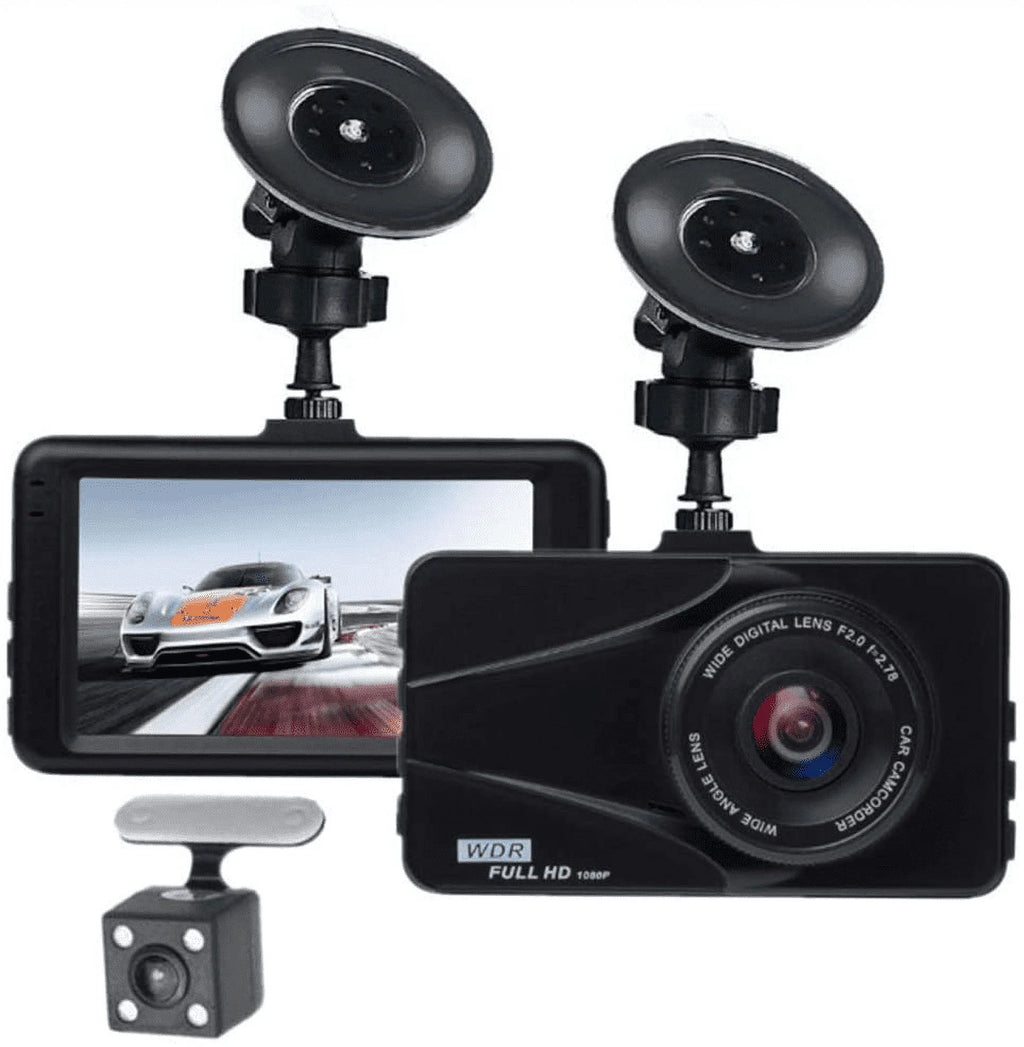 T670 Plus DVR Dash Cam For vans front Dual Travel Recorder Full HD 3" LCD Screen 170° Wide Angle, WDR, G-Sensor, Loop Recording Motion Detection Excellent Video Images