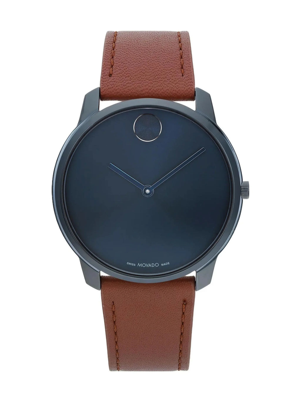 New Movado BOLD Thin 42mm PVD Metal Blue Dial Quartz Men Watch 3600830
