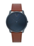 New Movado BOLD Thin 42mm PVD Metal Blue Dial Quartz Men Watch 3600830