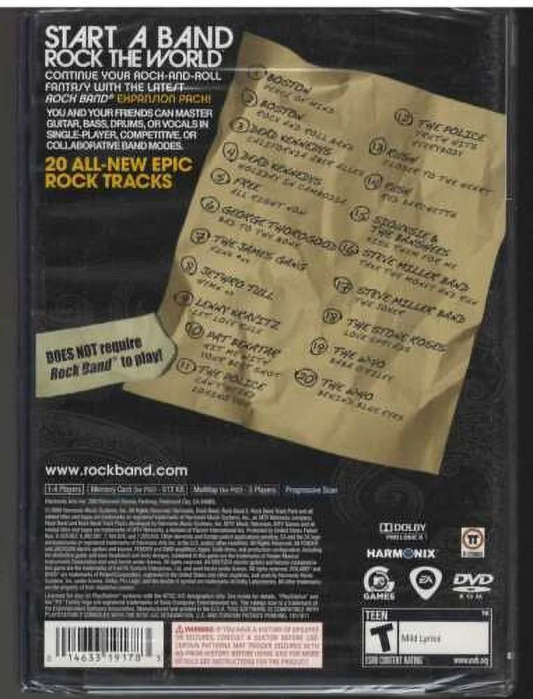 Rock Band Track Pack: Classic Rock PS2 (Brand New Factory Sealed US Version)