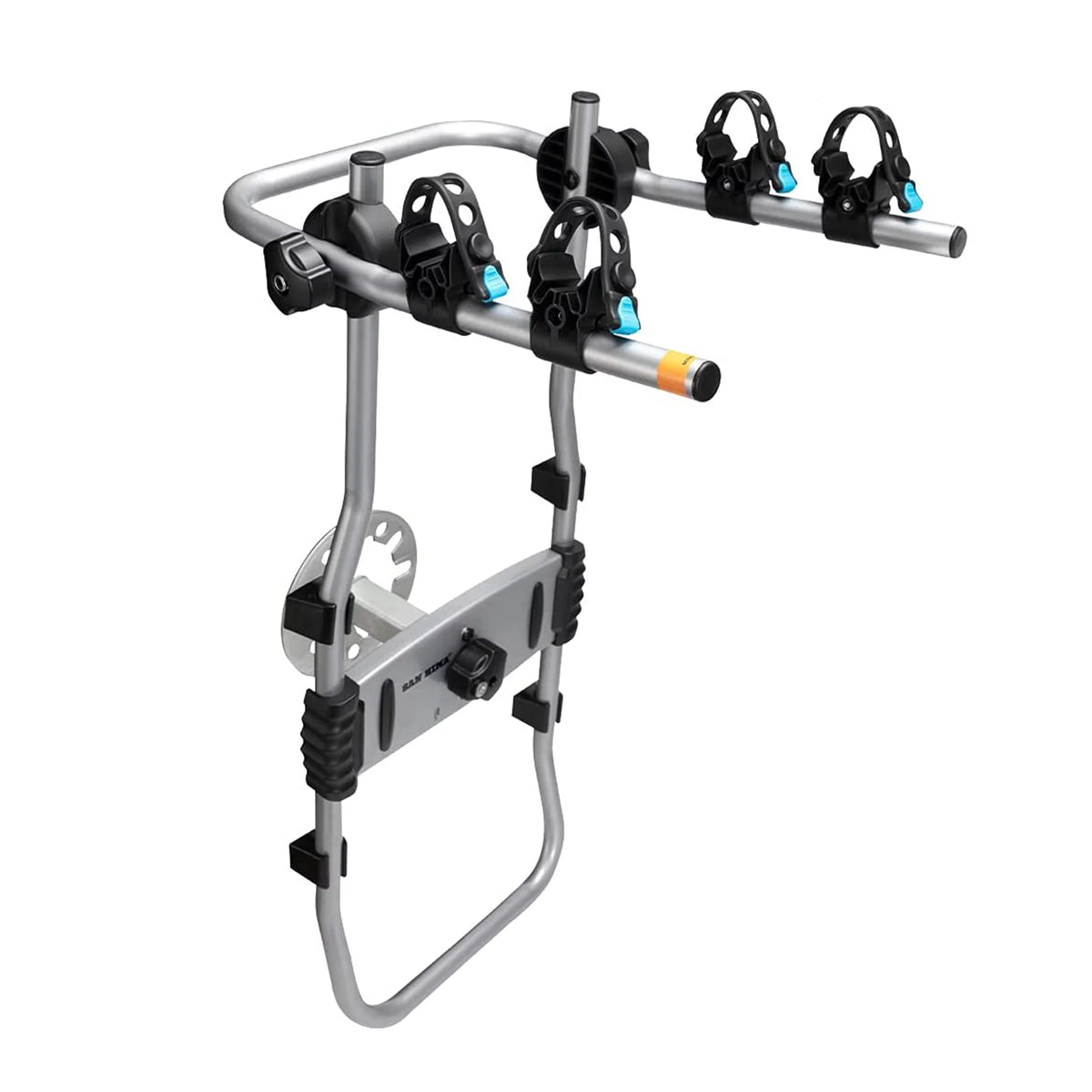 Fieryred 2 Bike Bolt On Spare Tire Rack w/ 75 Pound Capacity, Black