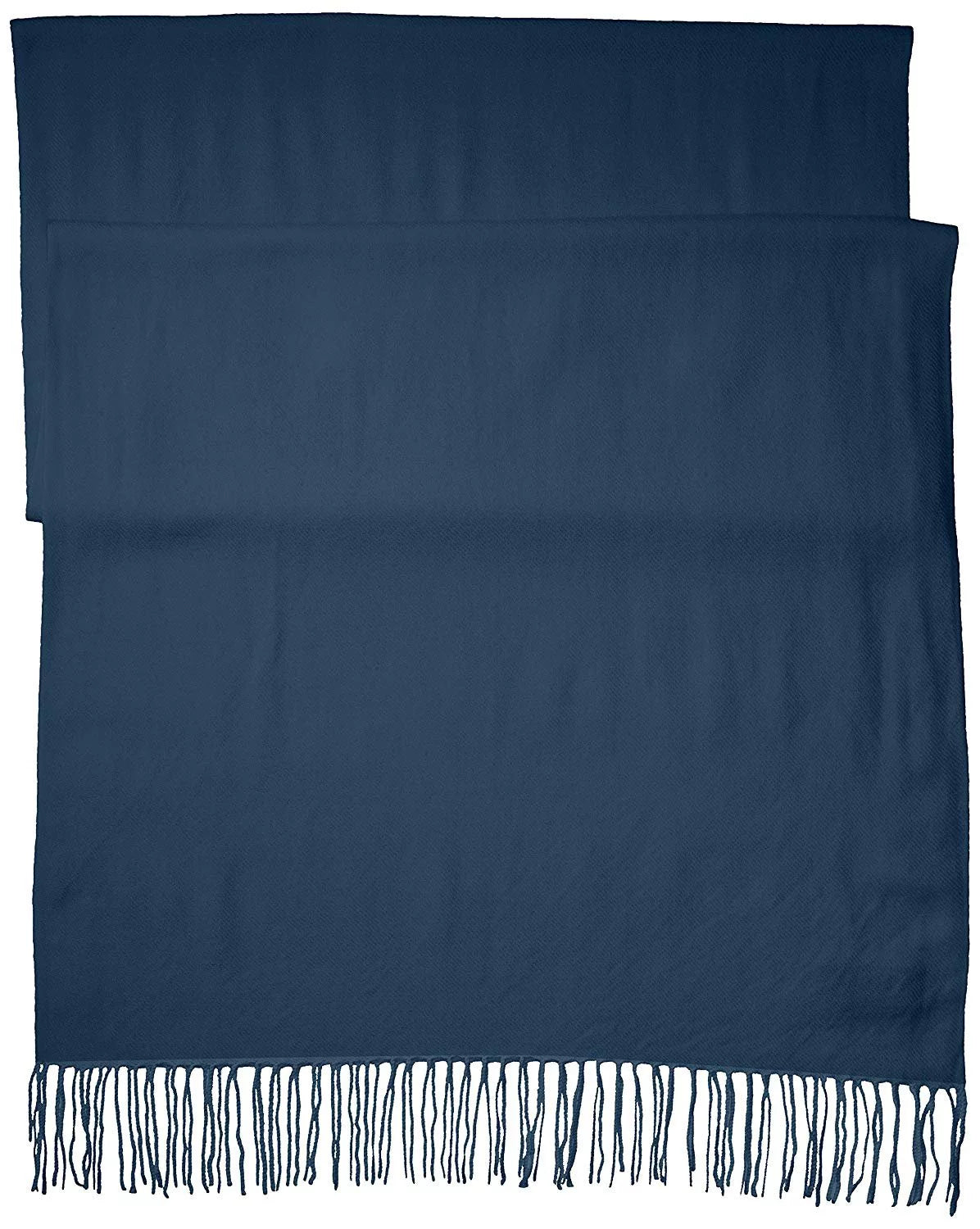La Fiorentina Female Soft Twill Cashmere Scarf, Navy, One Size