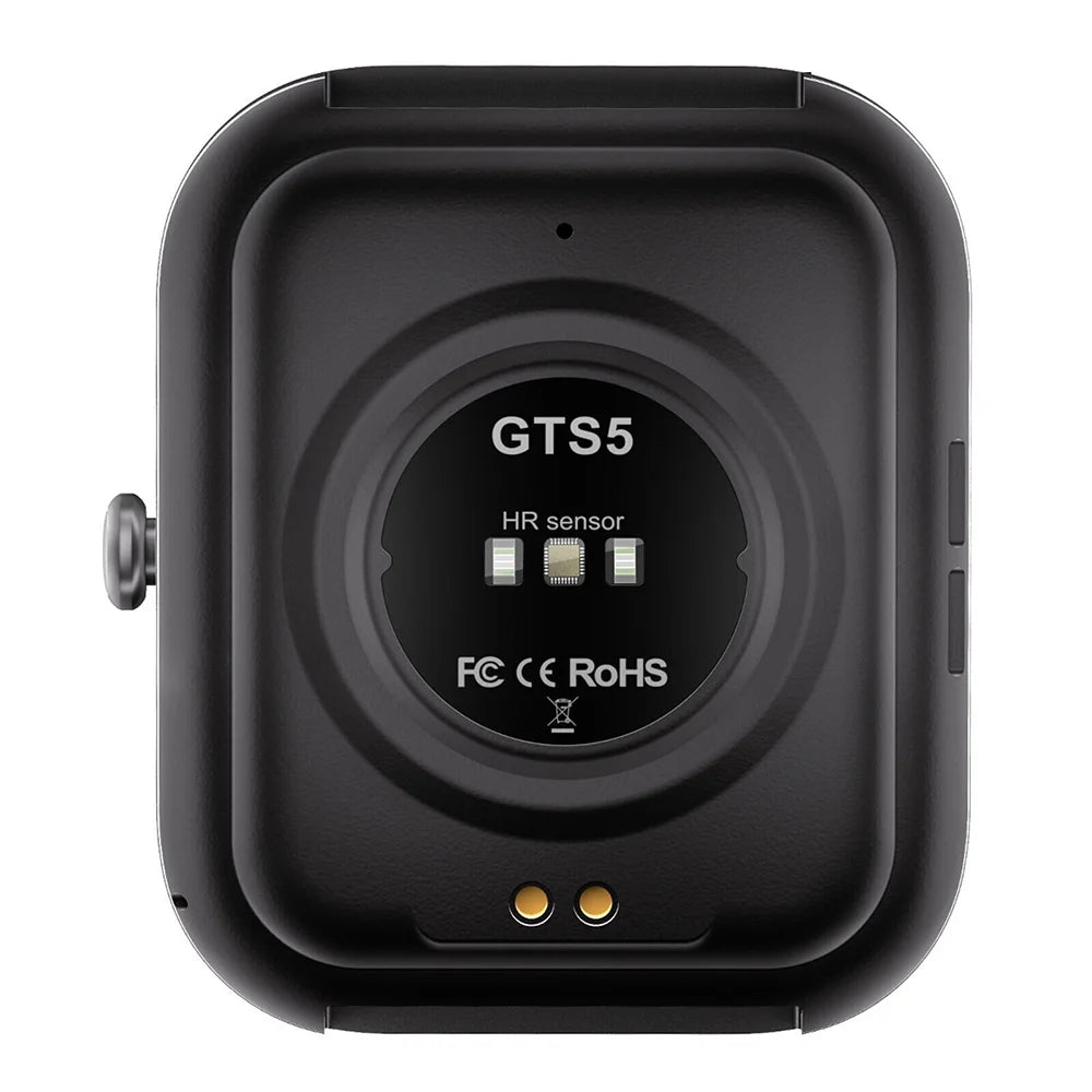 GTS5 Smart Watch Blood Pressure Fitness Tracker Women Men for Android and iOS Black