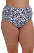 $67 La Blanca Womens High Waist Hipster Swimsuit Bikini Bottoms Blue Size 20W