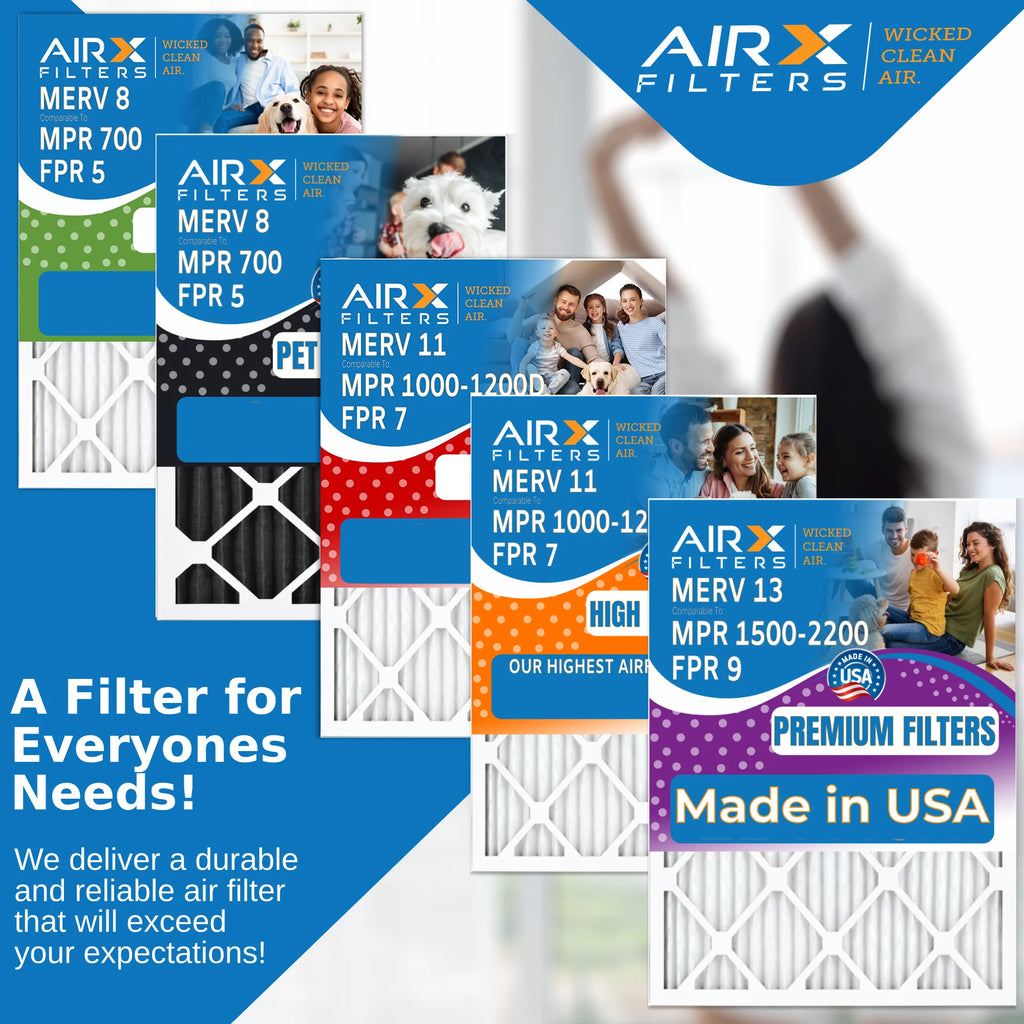 20x25x5 Air Filter MERV 11 Comparable to MPR 1000, MPR 1200 & FPR 7 Compatible with White Rodgers FR2000U-108 Premium USA Made 20x25x5 Furnace Filter 2 Pack by AIRX FILTERS WICKED CLEAN AIR.