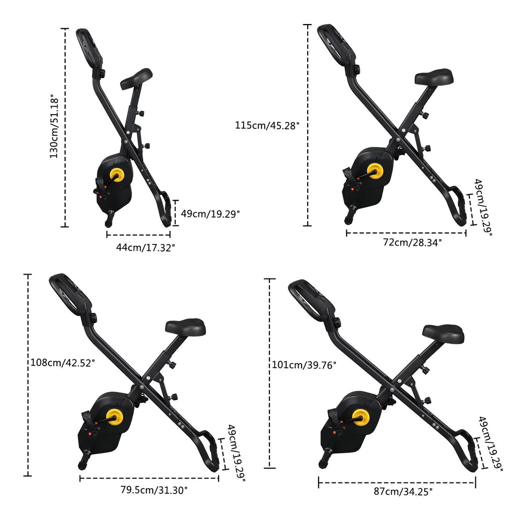 SalonMore Folding Upright Bike, for Indoor Home Cycling Trainer