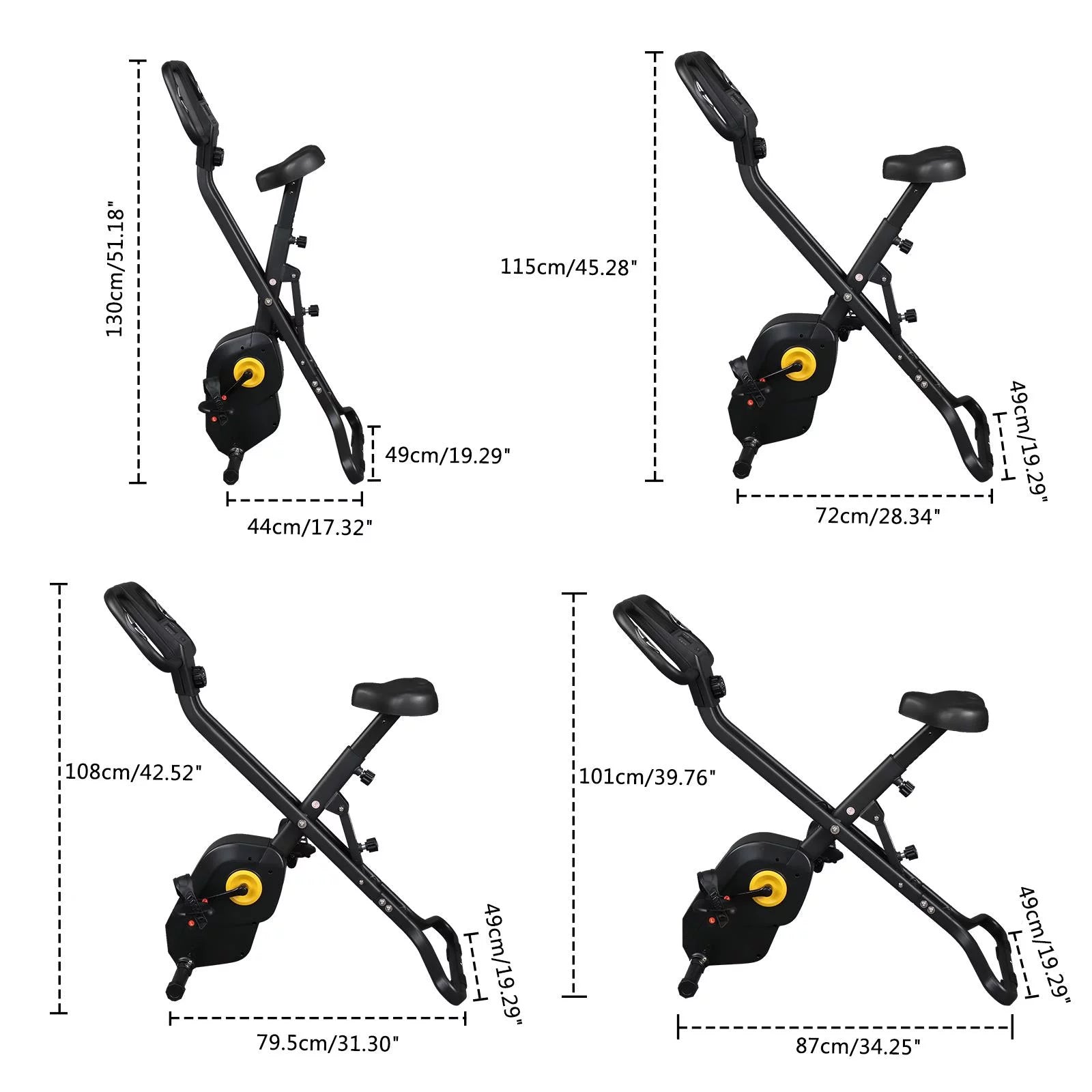 SalonMore Folding Upright Bike, for Indoor Home Cycling Trainer