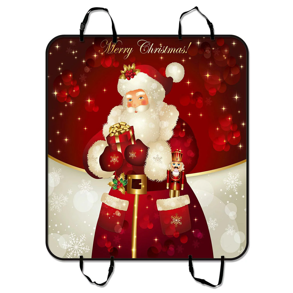 GCKG Merry christmas Dreamlike the Santa Claus Pet Car Seat Cover Dog Car Seat Mat Hammock Cargo Mat Trunk Mat For Cars Trucks and SUV 54x60 inches
