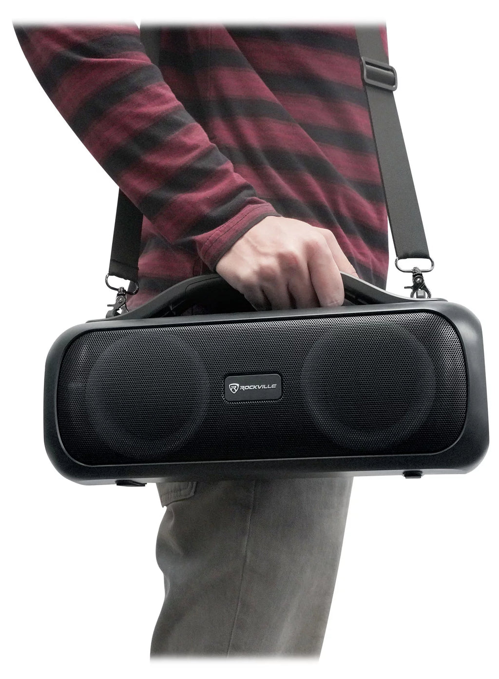 Rockville Go Party D4 Large Loud Portable LED Party Bluetooth Speaker, Deep Bass