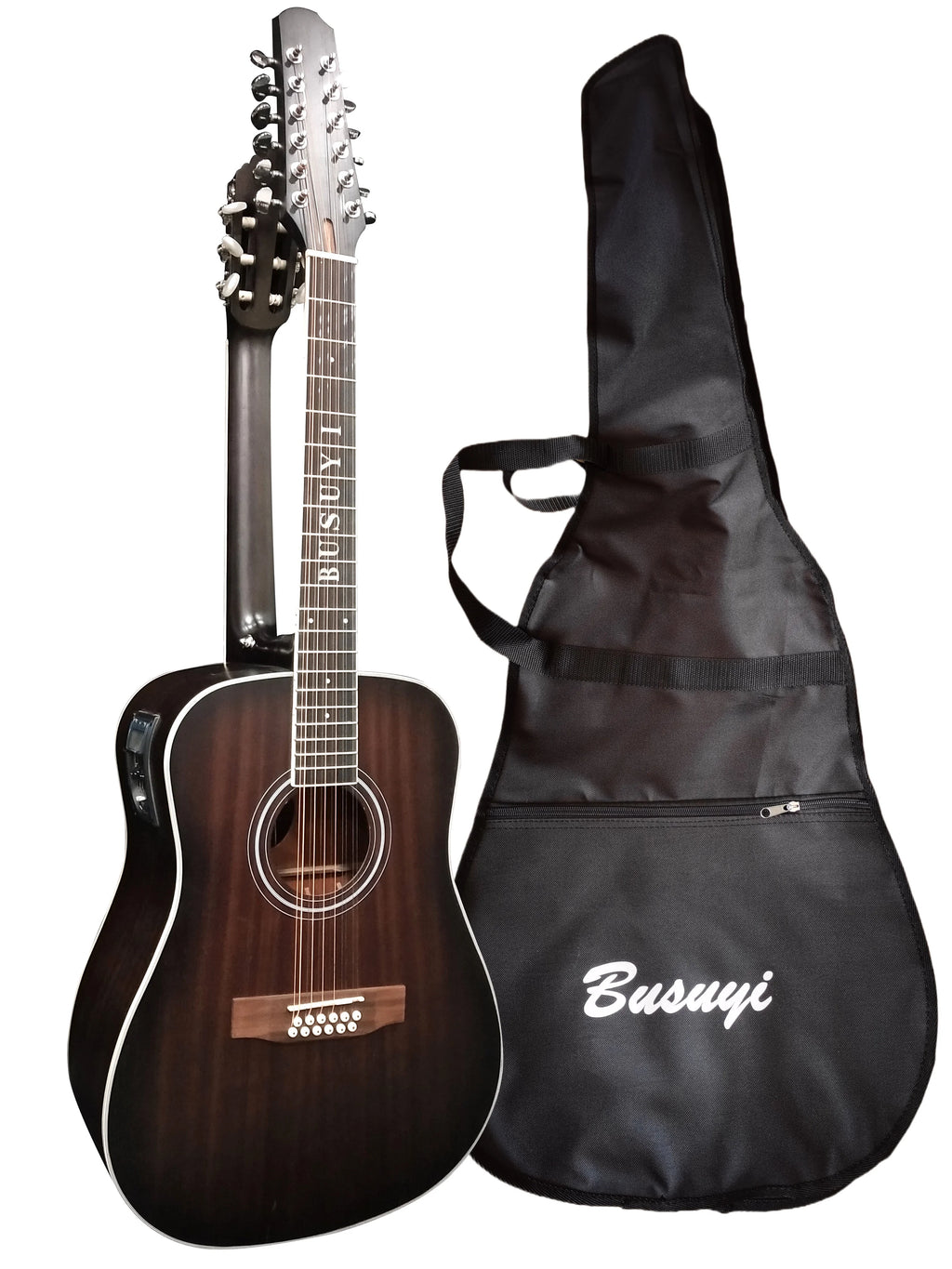 12/6 Strings Acoustic Double Neck, Double Sided Busuyi Guitar 2021 NPT