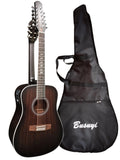 12/6 Strings Acoustic Double Neck, Double Sided Busuyi Guitar 2021 NPT