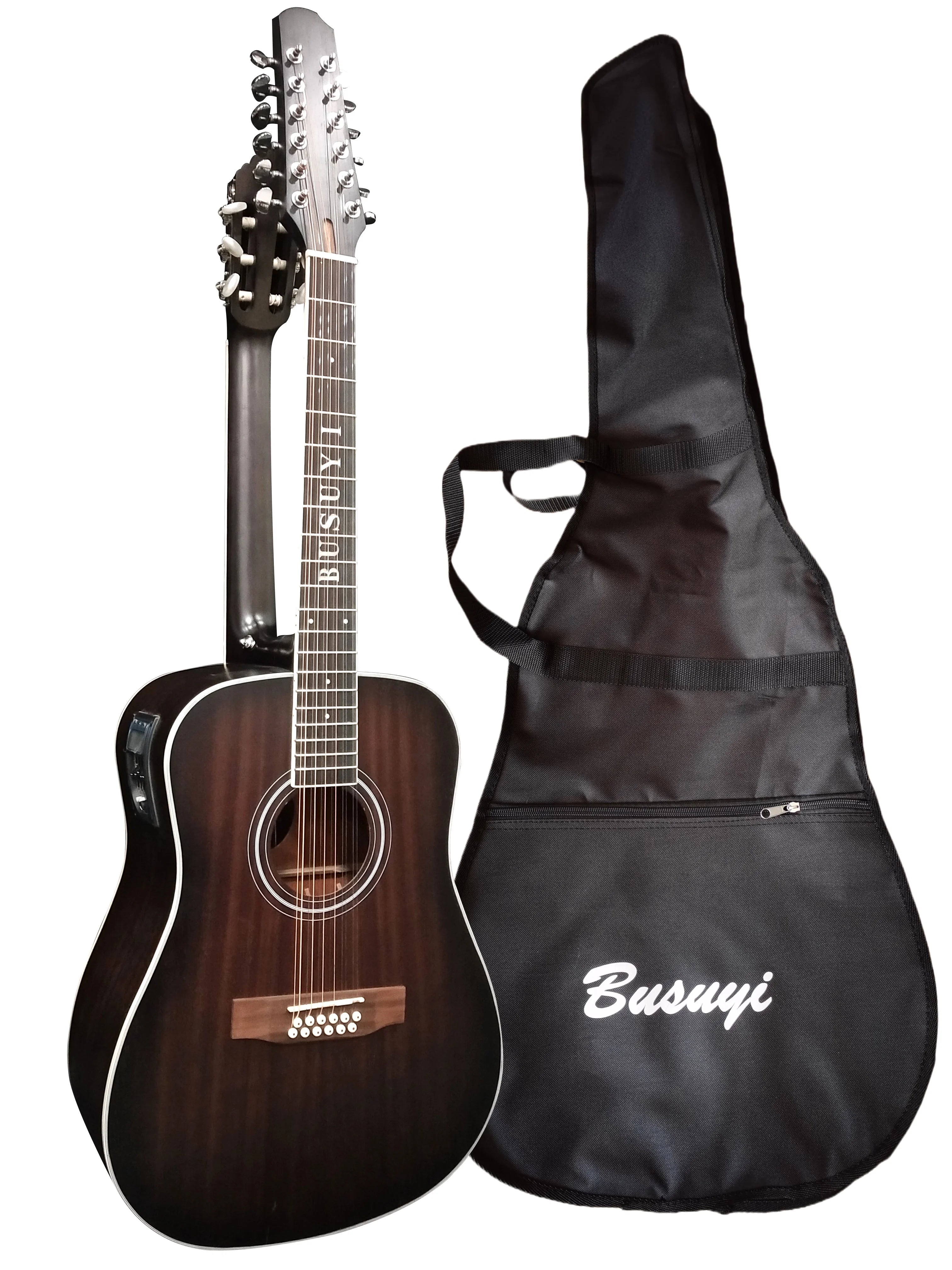 12/6 Strings Acoustic Double Neck, Double Sided Busuyi Guitar 2021 NPT