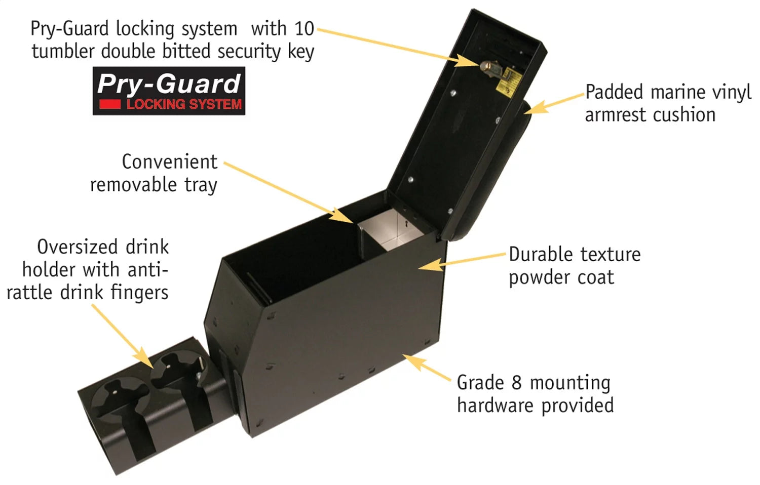 Tuffy Security Products 052-01 Series II Console Replacement; Black; Suzuki Samurai