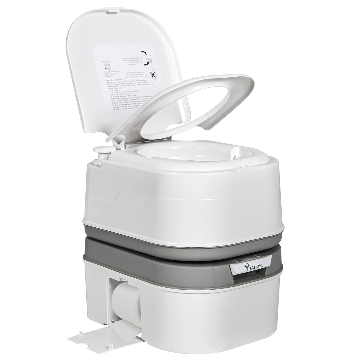 DWVO Portable Toilet, 6.34 Gallon Camping RV Porta Potty , Outdoor RV Toilet with Level Indicator, Rotating Spout