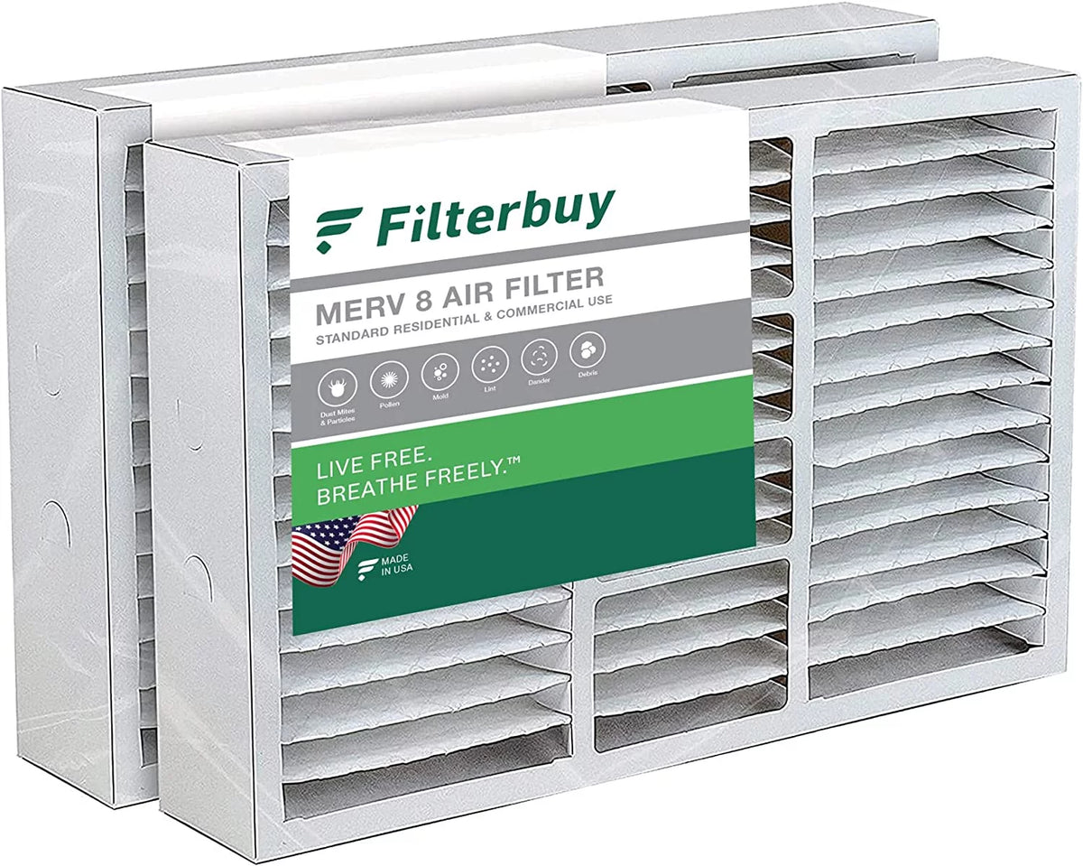 Filterbuy 15.75x27.63x3.50 MERV 8 Pleated HVAC AC Furnace Air Filters for Aprilaire Space-Gard 104/2140 (2-Pack)