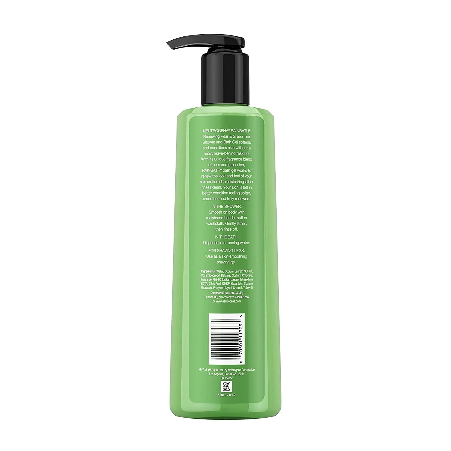 5 Pack Neutrogena Rainbath Pear and Green Tea Shower and Bath Gel 16 Ounce