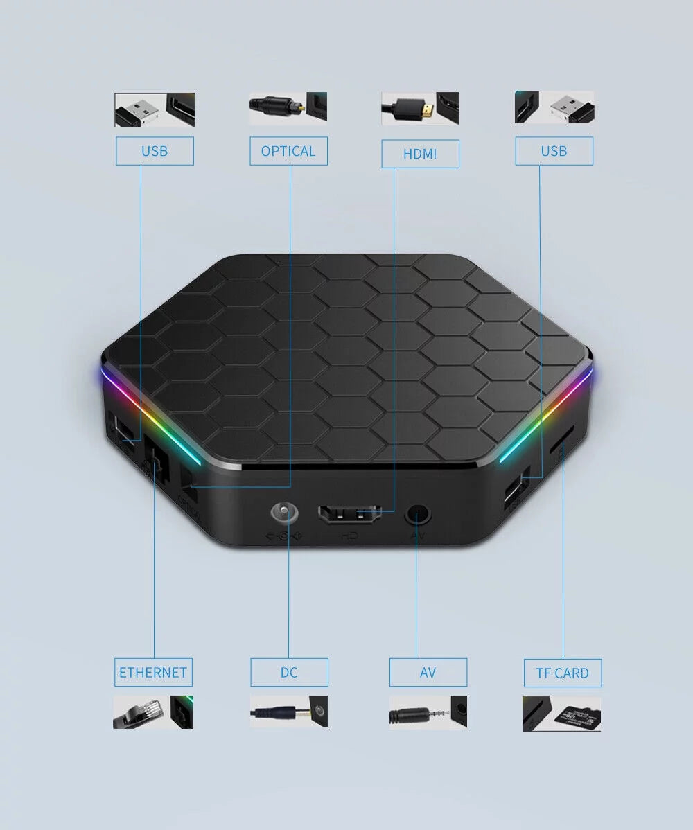 JahyShow T95Z Plus Quad Core 4+128G TV Box - 6K HD Stream Player, Smart Android 12.0