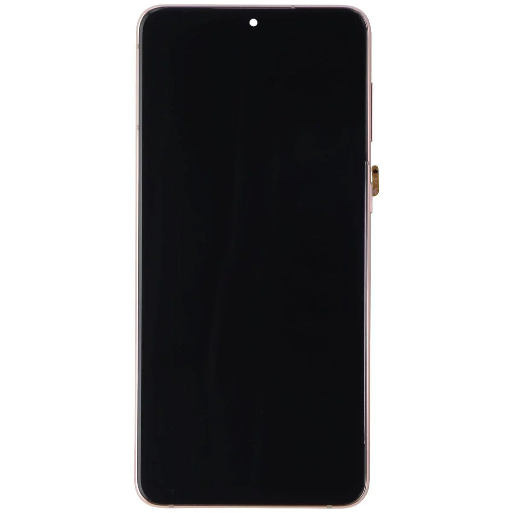 Secondhand OLED Assembly with Frame for Samsung Galaxy (S21+) 5G - Phantom Violet / Gold (Refurbished: Good)
