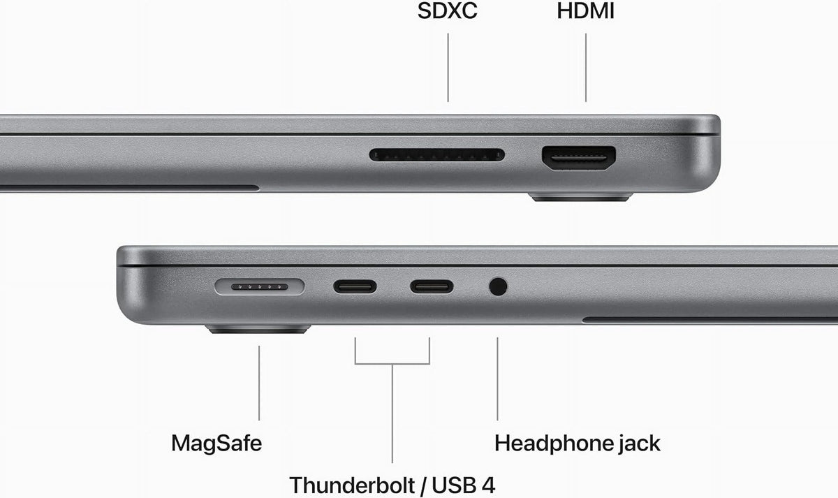 LaptopMac BookPro 14" M3 with 8-core CPU and 10-core GPU, 1TB SSD - Space Gray MTL83LL/A
