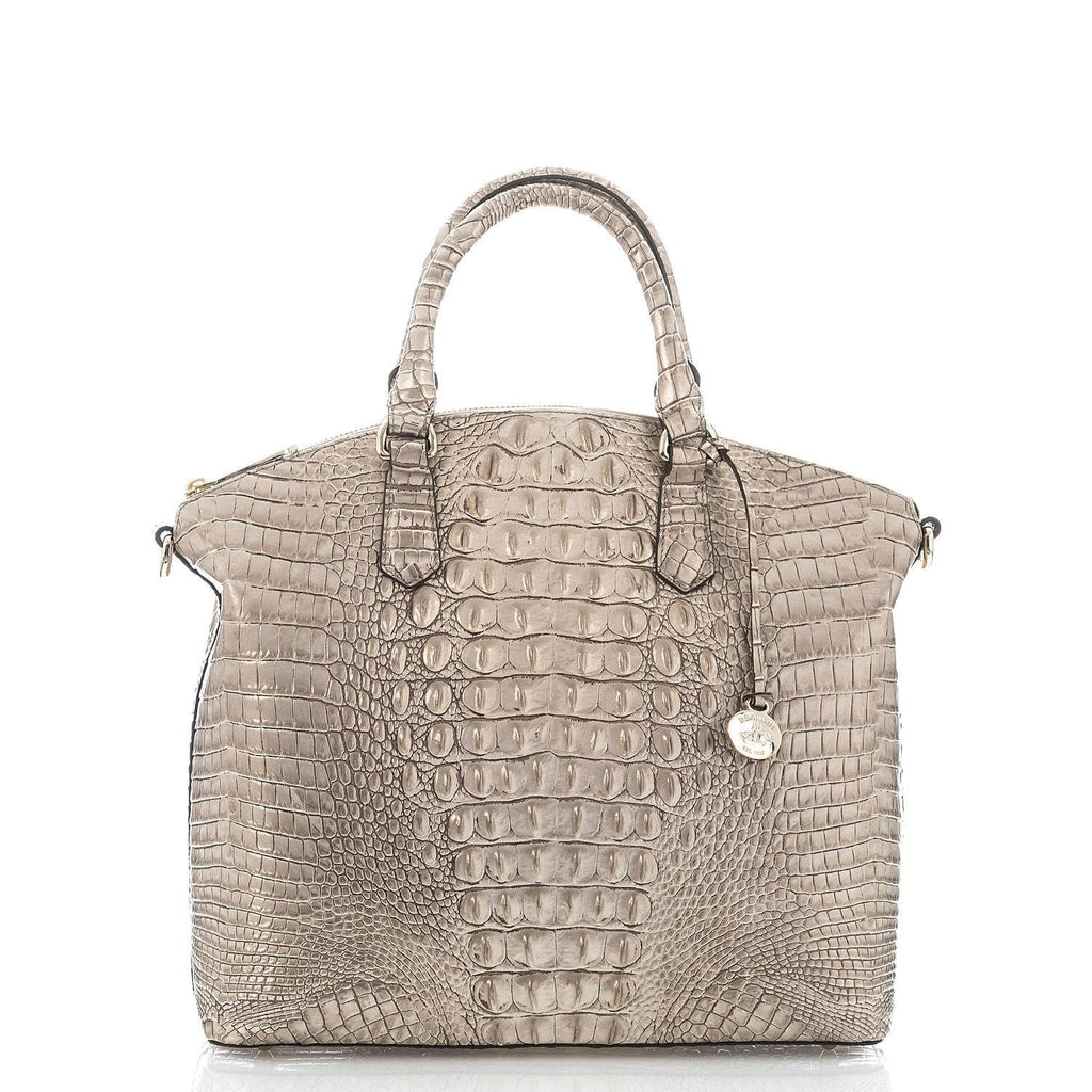 Brahmin Large Duxbury Sugar Cane Silver/Metallic Satchel