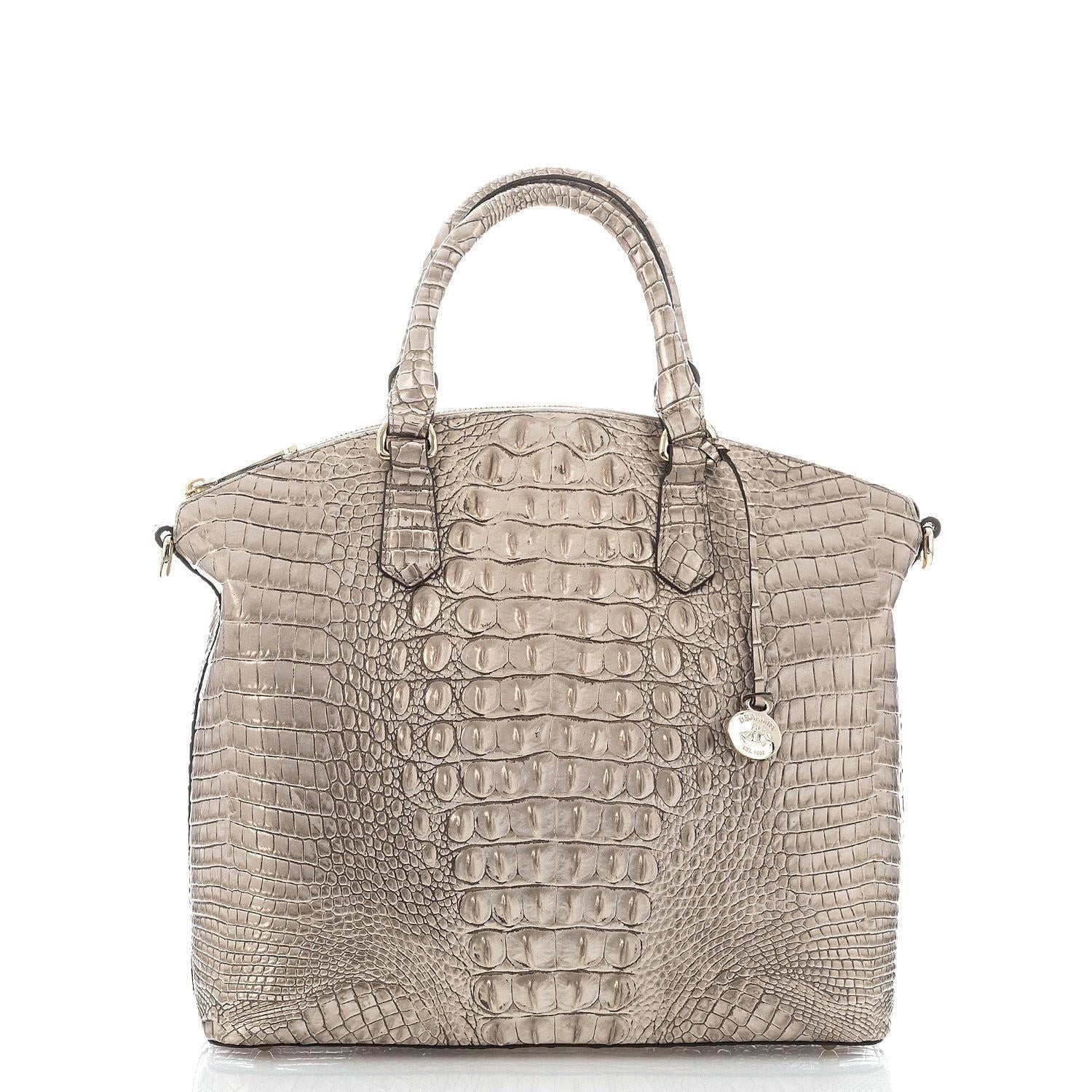 Brahmin Large Duxbury Sugar Cane Silver/Metallic Satchel