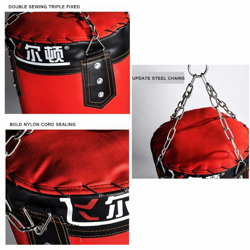Heavy Boxing Punching Bag Training Gloves Speed Set Kicking MMA Workout GYM