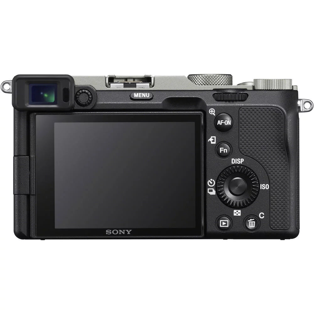 Sony a7C Mirrorless Camera (Silver) with 28-60mm Lens+24mm f/2.8 G Lens +Flash +64GB-  Kit