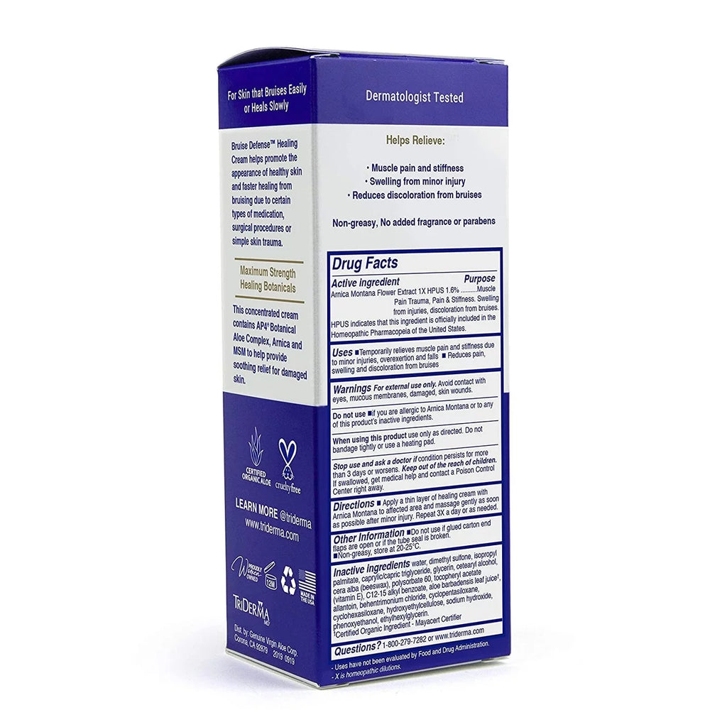Triderma Bruise Defense Healing Cream 2.2 oz [2 packs ]