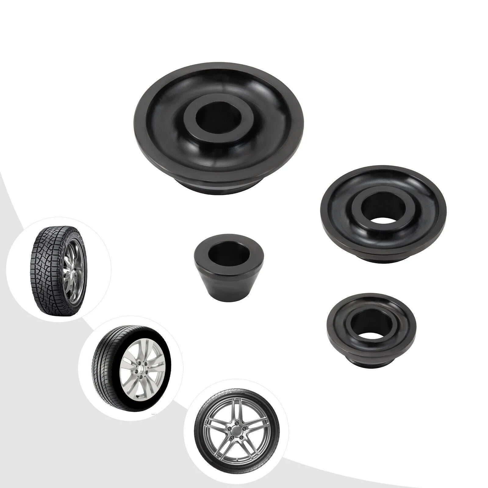 4 Sizes 36mm Tire Balancer Cones Set Wheel Balancer Adapter Cones Taper Cone Kit