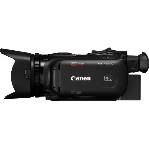 Canon Vixia HF G70 UHD 4K Camcorder with 2 Pack SanDisk 64GB Memory Card + Case + Tripod + Wideangle Lens +  ZeeTech Accessory Bundle