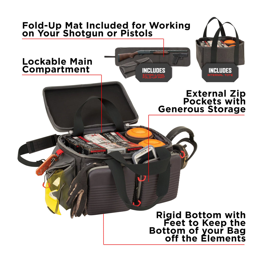 Allen Company Competitor Premium Molded Lockable Range Bag, Gray
