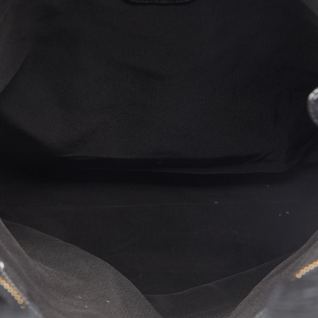 Secondhand Authenticated Chanel CC Tote Lambskin Leather Black Tote Bag Unisex (Good)