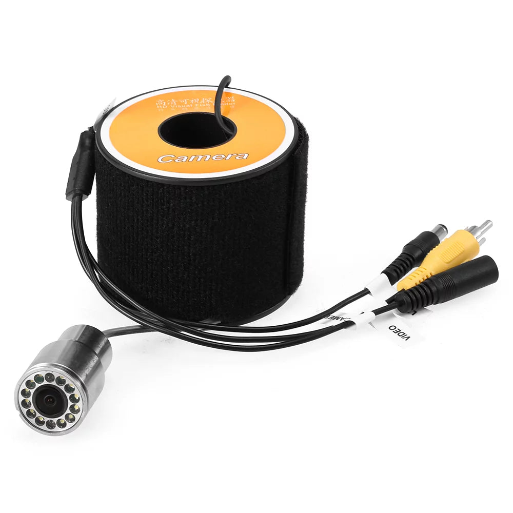 Lixada Underwater Fishing Camera 1200TVL with 12 LEDs Night Vision Waterproof Fish Shape for Boat Ice Fishing 15m 30m 50m Cable Accessories