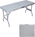 Mydepot Portable Folding Aluminum Picnic Table, Umbrella Hole, Compact, Carry Bag, Camping
