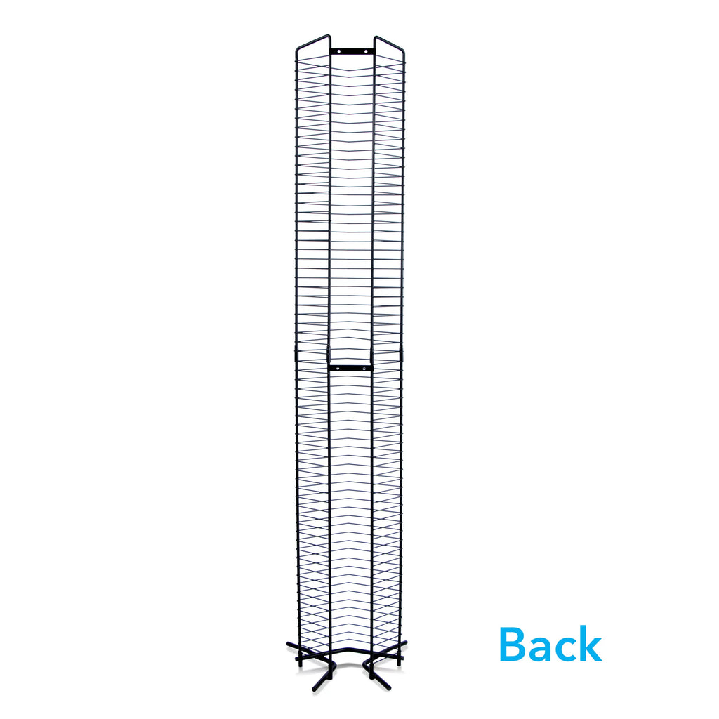 Atlantic Contemporary 65-Disc Onyx Heavy Guage Alloy Media Storage Tower, Black