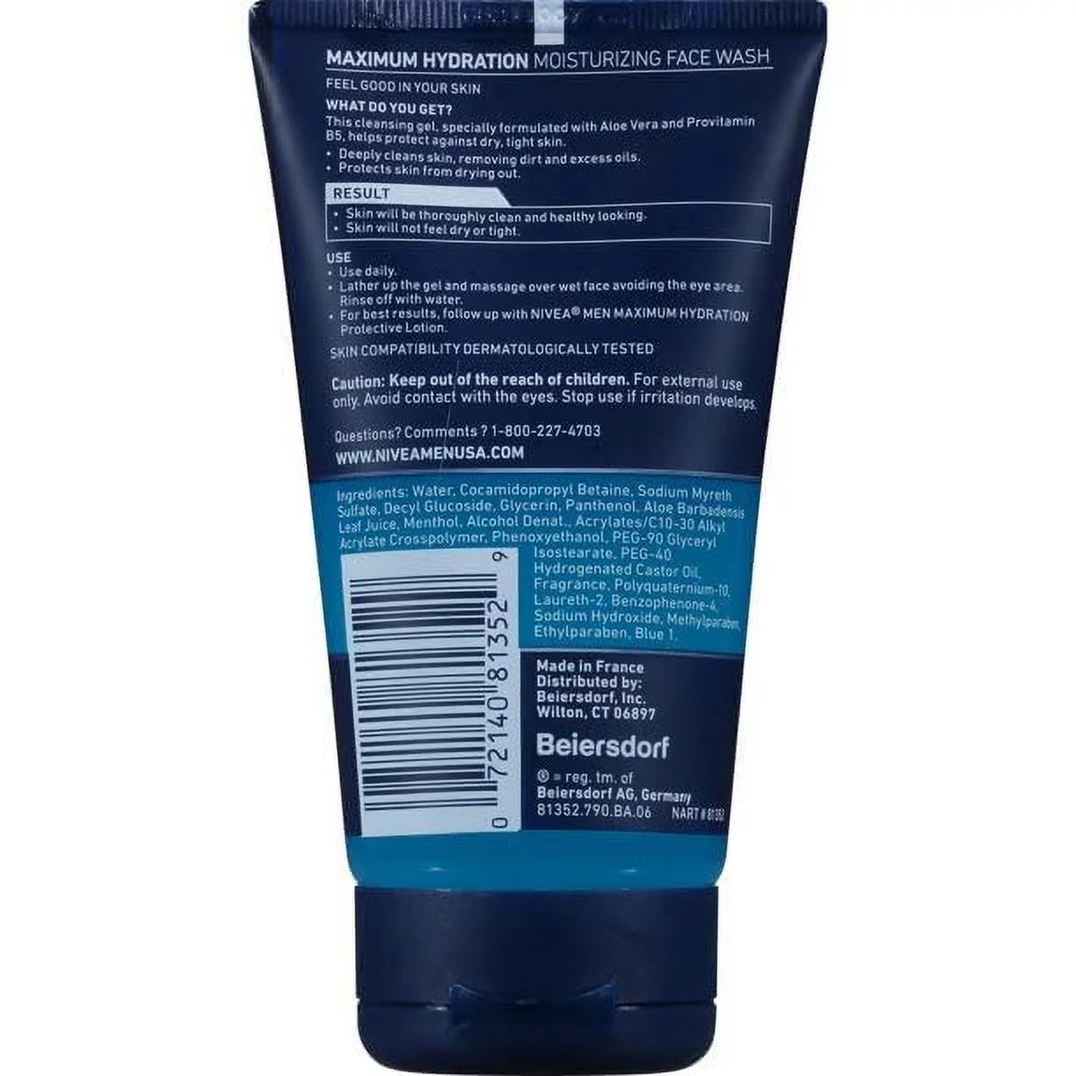 Nivea Men For Moisturizing Face Wash, Original, 5 Fl Oz (Pack Of 2)