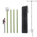 Suzicca Folding Aluminum Alloy Lamp Pole Adjustable Lantern Holder Rod for Camping Hiking Fishing Backpacking