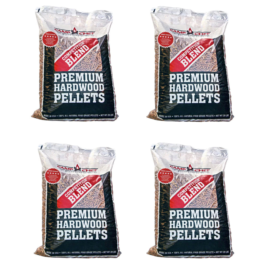 Camp Chef Smoker Grill Competition Blend Hardwood Pellets, 20 lbs (4 Pack)