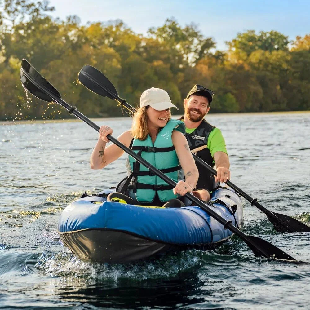 Pelican - Convertible Inflatable Tandem Kayak iESCAPE 110 - Navy Blue