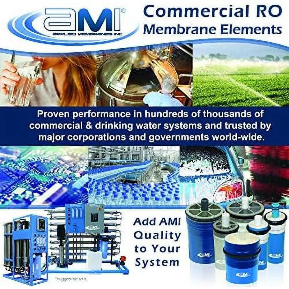 Low Energy Reverse Osmosis Membrane For Tap Water | 1,000 GPD At 150 Psi | 99% Rejection | Replacement RO Membrane |   M-T2540ALE