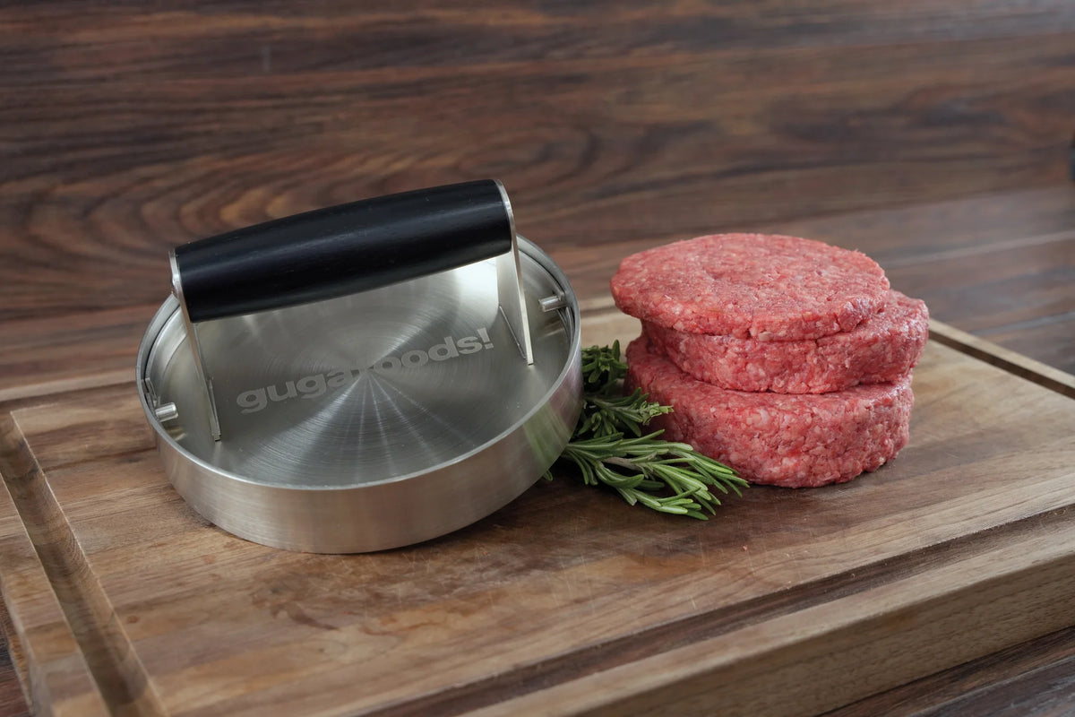Guga Foods Adjustable Smashed Burger Press Kit, Hamburger Patty Maker, Corrosion-free Metal