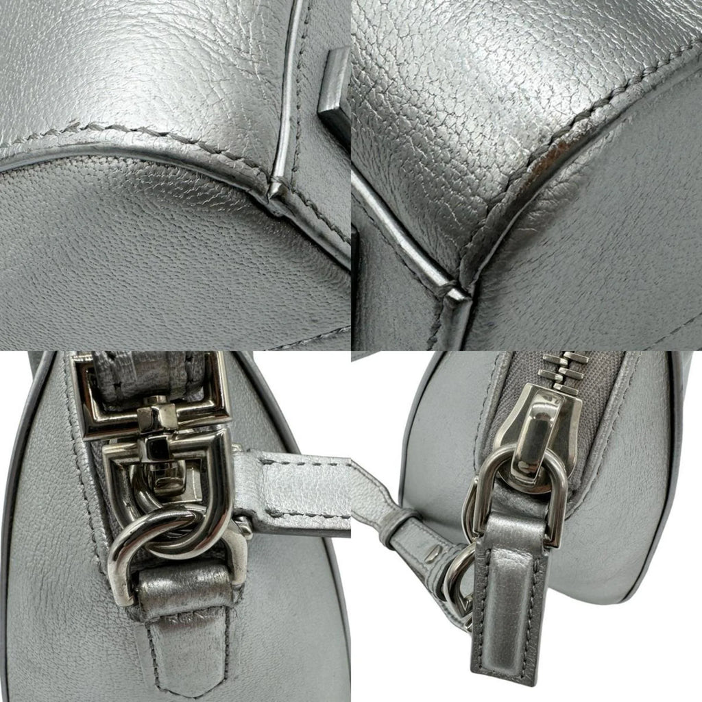 Used Givenchy Handbag Shoulder Bag Antigona Leather Silver For Her (Good)