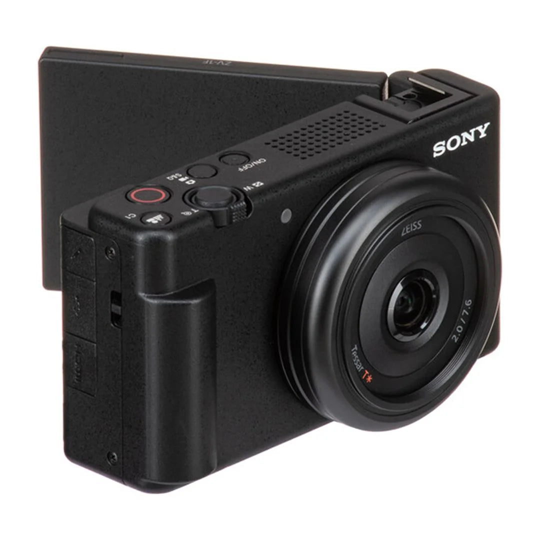 Sony ZV-1F Vlogging Camera (Black) with SanDisk 128GB Memory Card + Tripod + ZeeTech Accessory Bundle