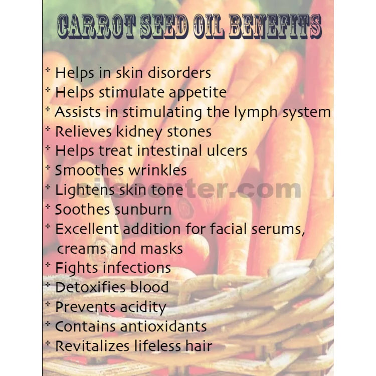 Carrot Seed Oil Organic Carrier Cold Pressed Premium Fresh 100% Pure 32 oz